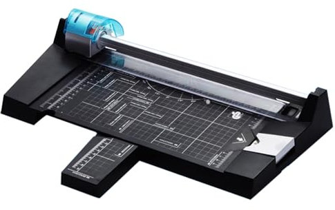 Vituord Cortadora Rotativa De Papel, Cortadora De Papel Resistente, con 5 Cuchillas para Líneas Rectas/onduladas/punteadas/plegadoras/chaflanes, Tamaño Máximo De Corte 230 X 320 Mm