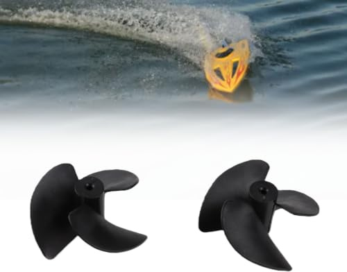 2 Stück RC Propellerblätter Kunststoff Positiv Negativ Hitzeisoliert Sicherer Betrieb RC Fischerboot Zubehör Ersatz für V500.11 Verbesserte Antriebsleistung Langlebig Stoßfest Komp