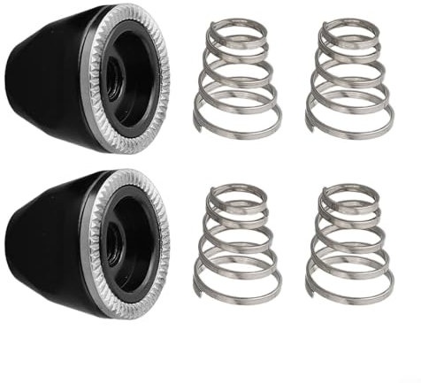 4 Pack Quick Release Bike Wheel Skewer Springs with 2 M5 Nut Axle Bolts for Bicycle Hubs