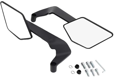 Espejo retrovisor para motocicleta, 2 unidades, giratorios, con alerones reflectantes, vista lateral, accesorios de ciclismo para montar al aire libre, desplazamientos, carreteras de montaña
