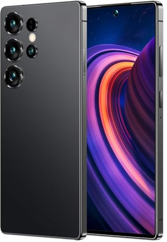 COTSRGT 5G Mobile Phones, S25 Ultra Android 14 Phone 16B RAM 1TB ROM Cheap Android Phone, 7.3 Inch, 7800mAh Dual SIM Unlocked, 108MP Main Camera, FaceID/GPS,Black-7.3 Inch