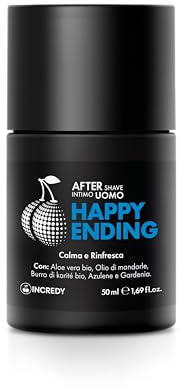 Incredy bools Happy Ending - After Shave Intimo Uomo 50 ml - Crema Post Depilazione Uomo - Lenitiva Antifollicolite - Crema per Irritazioni e Prurito Intimo Maschile