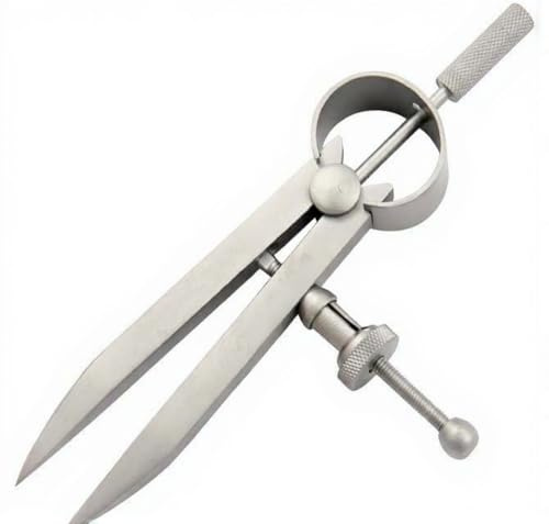 Divider Compass Caliper Gauge, Stainless Steel 4 Inch, Jewellery Marking Center Making Circle Tool