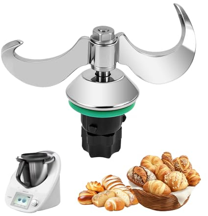 Coltello Pasta per Bimby TM6 TM5 Acciaio Inox Coltelli Coltello Mixer per Bimby TM5 Lame Miscela Ricambio per TM6 Pulizia Rapida Nessun Residuo di Pasta o Contaminazione