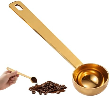 Measuring Spoon -5ml Stainless Steel Stainless Coffee Scoop | Baking & Matcha Spoon | Long Handle Scoop for Coffee, Milk Powder, Loose Tea, Sugar, Flour, Washing Powder