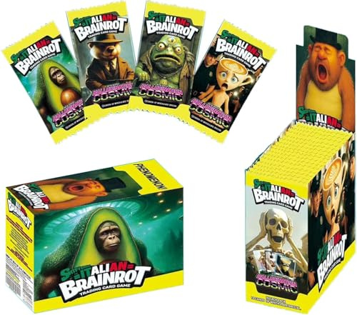 Italian Brainrot Trading Card Game – English Edition – 24 Bustine Sigillate con 12 Carte + 2 Carte Dorate | Gioco di Carte Collezionabili per Bambini & Adulti