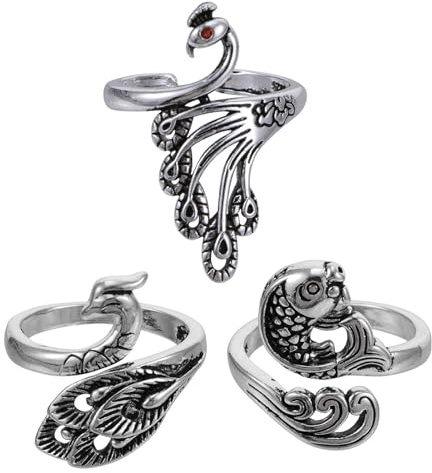 ibasenice Anillo de Hilo Ajustable para Tejer 3 Piezas de Metal que Facilitan el Deslizamiento del Hilo y Previenen Ampollas para Crochet y Tejido