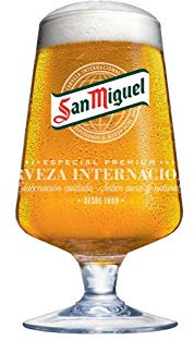 San Miguel Personalised Engraved Half Pint Stemmed Beer Glass Gift Boxed - Enter Your Own Custom Text