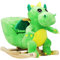 Spielwerk® Schaukeltier Dino inkl. Sound Effekt Sicherheitsgurt Plüsch Schaukel Wippe Kinder Baby Spielzeug Balancetraining besonders weich Schaukelpferd