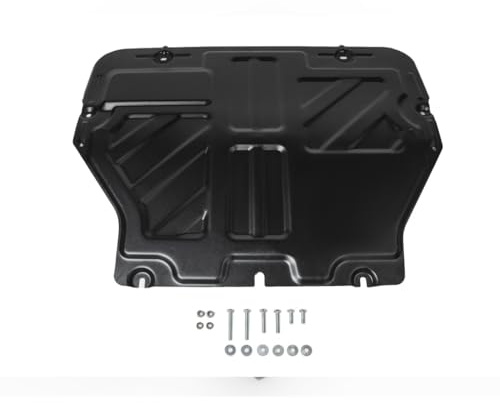 J&J AUTOMOTIVE Unterfahrschutz passend für Volkswagen T5 Caravelle, Multivan, Transporter 2003-2010, Stahl 2mm Motor und Getriebeschutz Unterbodenschutz Passform Schwarz
