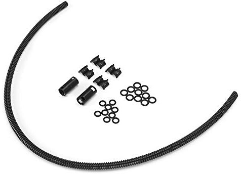 Kit de manguera de limpiaparabrisas, 50 cm, 19,7 pulgadas, parabrisas de coche, rociador, boquilla, manguera de repuesto, conector de tubo corrugado, kit de boquillas, piezas universales