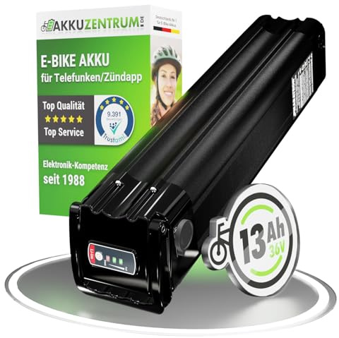Maratron Ersatz-Akku 36V 13Ah (468Wh) kompatibel mit Telefunken Multitalent, ZÜNDAPP Z510, Z517, Green 2.7, Green 3.7 u.v.m. (39,5 cm)
