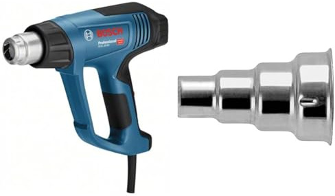 Bosch Professional GHG 20-63 - Decapador (2000 W, temperatura regulable 50-630°, pantalla digital, 2 flujos, en caja) + Bosch 1 609 201 647 - Boquilla reductora, 14 mm, pack de 1