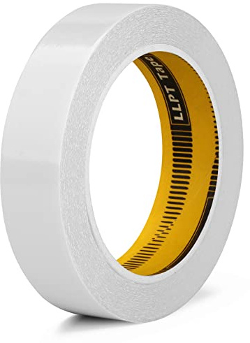 LLPT Doppelseitiges Klebeband Selbstklebeband 25mm x 15m | Transluzent ultradünne Handrisse für DIY Handwerk Scrapbooking Kunst Fotografie Stoff Kleber Änderungen