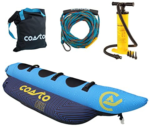 COASTO Luna 3 Personen Funtube Banane Towable Tube inkl. Leine & Pumpe