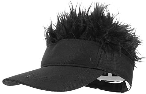 Einstellbare Herren Baseballkappe mit Perücke Sonnenschutz Schirmmütze für Erwachsene Modische Visor Cap