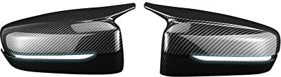 HEXEH Außenspiegelabdeckungen LHD Carbon Look Rückspiegelkappe Seitenspiegelabdeckung Für BMW 3er 4er 5er G20 G22 G23 G30 Auto Spiegelkappen