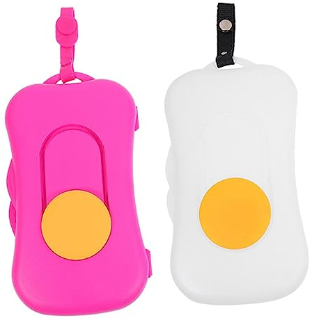 2 Stück-pack Nachfüllbare Feuchttücherhalter aus Pp für Babyfeuchttücher | Tragbare Kasten für Unterwegs, Leicht zu Reinigen, für Kinderwagen und Schubladen