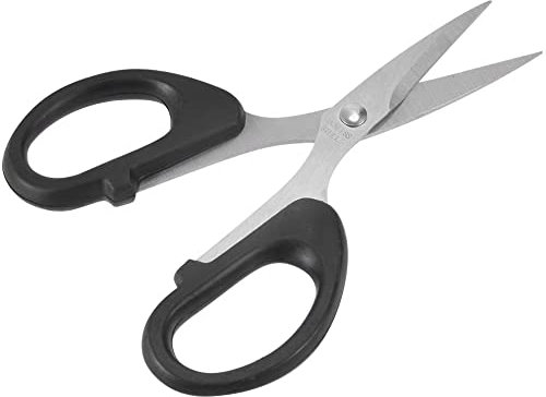 XYWHPGV Tijera de acero inoxidable de 123 mm de aproximadamente 5 pulgadas para corte en el hogar de la oficina, mango negro recto(6c4ff afb52 52ca0 7debf a0f6a 3cf9a