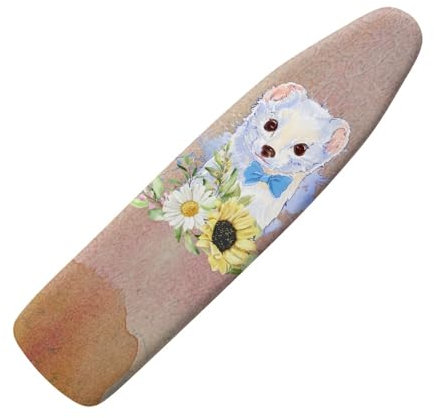Dajingkj Bügeltischbezug Beige Schnelles und Einfaches Bügeln für Dampfbügeleisen Elastischem Rand Bügelbrettbezüge rutschfest Elastisch Schutzhülle für Haus Dekorationen 38x 137 cm