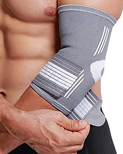 OHaGin Sport-Ellenbogenbandage, Kompressionshülsen, rutschfeste Ellenbogenbandage, unterstützt Fitness-Schutz für Tennisarm, Golferarm, Arthritis, Sehnenentzündung, M (M)