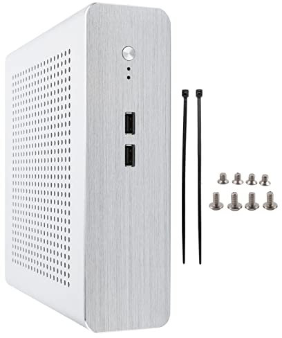 Beufee Caja De Computadora De Escritorio, Mini Caja Micro Cajas De Computadora Caja De Pc Caja De Mini Pc Caja De Pc Pequeña Caja De Pc Pequeña Gabinete Pc(Gris#1)