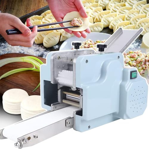Hydravex Macchina Commerciale per Gnocchi, 60 Pezzi/Min Automatico Avvolgitore per Gnocchi, Strumento Elettrico per la Lavorazione dell'impasto Wonton della Pelle per Gnocchi con 3 Stampi