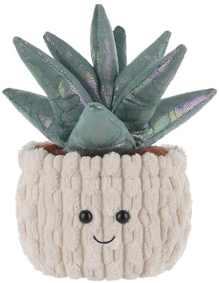 Apricot Lamb Aloe Pflanze Plüschtiere für Kinder, weiche niedliche Kuscheltier für Baby Mädchen und Jungen, Flauschige Aloe Pflanze Grün 21 cm