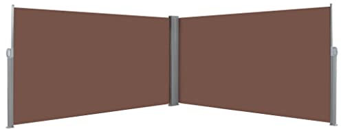 Ausziehbare Seitenmarkise, Seitensichtschutz Balkon Sichtschutz Sonnensegel Sichtschutzzaun Geeignet für Garten Terrasse Innenhof Balkon 160x600 cm Braun