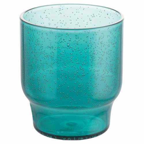 Villa d'Este Home Tivoli 1996 Lot de 6 verres à eau 325 ml bulles bleues, en plastique MS, roue panoramique, unique