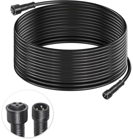 Connettore per cavi impermeabile a 3 pin, 22 AWG, 10 metri, IP68, con teste maschio e femmina, cavo di prolunga rapido per auto, camion, barca, strisce LED (1 striscia nera)