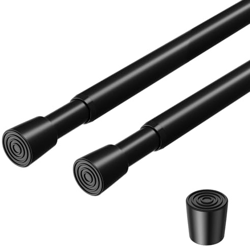 ZipGlo 2 Pack Spring Loaded Tension Rod 17-41 Tension Curtain Rods tension