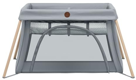 Maxi-Cosi Calao Light Reisebett, superkompakt & leicht, CloudCore Matratze, 2 Schlafebenen, Reisetasche, für Neugeborene & Kleinkinder (0–3 Jahre), max. 15 kg, Beyond Grey Eco