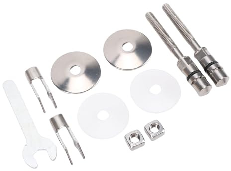 Zerodis Altre Attrezzature e Accessori per il Bagno Set Fissaggi con Cerniera Superiore a Sgancio Rapido Parti di Ricambio per Sedile del Coperchio del WC in Acciaio Inossidabile Espandibile