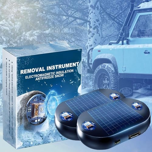 magimagi 2 Stück Scheibenenteiser Enteiser Auto, Auto Enteiser Elektrisch, Elektromagnetische molekulare Interferenz Frostschutzmittel Schneeräumungswerkzeug