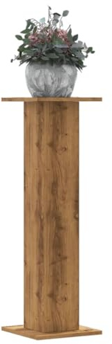 Generico Supporti Piante 2 pz Rovere Artigianale 30x30x95 cm Truciolato,Marrone,18.1kg,3307881