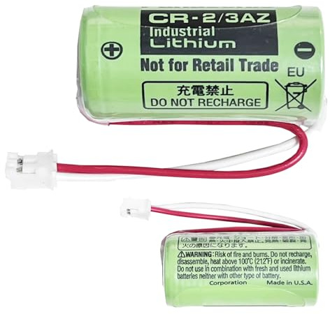 Aousavo CR17335 Replacement Battery CR-2/3AZ Compatible with PLC CR-2/3AZ CR17335 Verisure CR-2/3AZ for Alarm System with White Plug CR-2/3AZ Battery