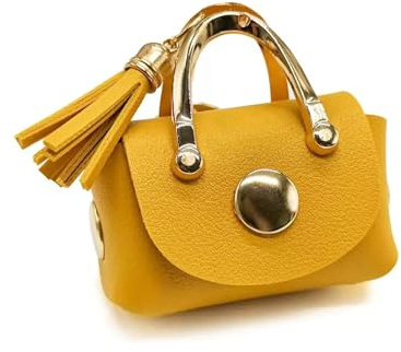 LAOYEFACAI Damen Mini-Taschen Schlüsselanhänger Multifunktionales Leder-Etui für Kopfhörer Schlüssel & Lippenstift Elegantes Bag Charm, Autoschlüsselanhänger & Organizer