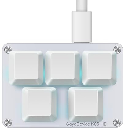 K05 HE Mini Tangentbord Rapid Trigger Hall Switchar OSU Geometry Dash | Gaming Tangentbord med RT och DKS Stöd, Magnetiska Linjära Växlar, Programmerbar DIY för Makron och Rytmspel