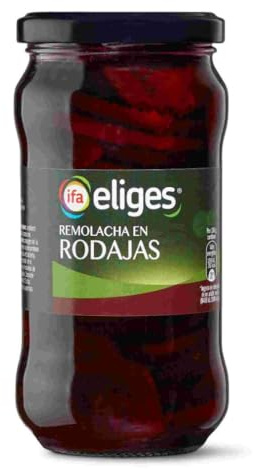 Remolacha en Rodajas, Rote Bete Scheiben im Glas, 210g, 4er Pack