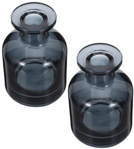 NOLITOY 2pcs round Blue Glass Diffuser Bottle 150ml Refillable Jar | Glass Diffuser Bottle, Fragrance Diffuser Replacement, Reed Stick Diffuser Bottle
