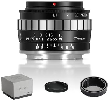 TTARTISAN Objetivo de cámara de Enfoque Manual APS-C F1.4 de 23 mm para Sony E-Mount (Montura E)