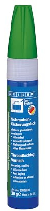 Weicon 30022030 Peinture de sécurité à vis Vert 30 g - Fusible de vis et anti-corrosion Rouge