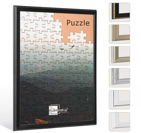 Bildershop-24 Puzzlerahmen KALYPSO Schwarz (matt) 36 x 49 cm (ca. 500 Teile)
