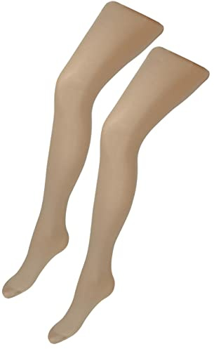 TupTam Mädchen Feinstrumpfhosen 40 DEN – Halbtransparent, 2er-Pack
