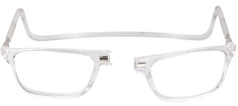 NEW VISION Gafas Presbicia Hombre, Gafas de Presbicia Cierre Imán, Longitud Ajustable, Gafas De Lectura para Hombre y Mujer, NV2904(Transparente, 2.5, diopters)