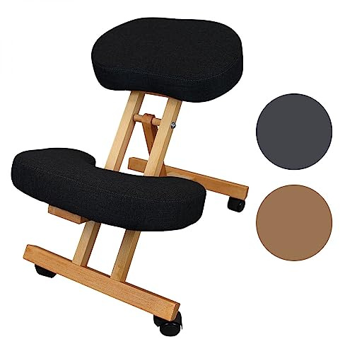 Vivezen - Tabouret, Chaise Ergonomique, siège Assis Genoux en Bois Pliable et réglable - 3 Coloris