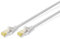 DIGITUS Cable LAN Cat 6A - 2,5m - Cable de red RJ45 - S/FTP Blindado - Compatible con Cat-6 y Cat-7 - Gris