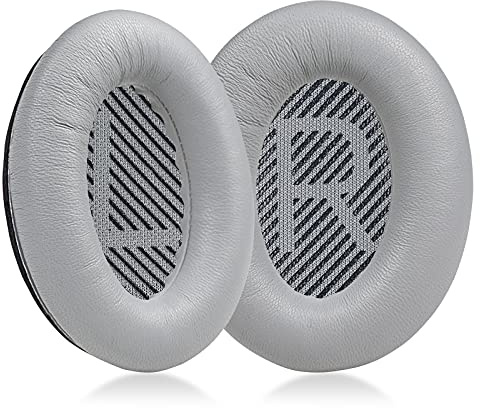 MOLGRIA Lambskin Ear Pads Cushion, Replacement Sheepskin Earpads for Bose Quiet Comfort QC 35 II QC35 QC35ii QC15 QC25 QC2 AE2 SoundLink SoundTrue Headphones(Silver)