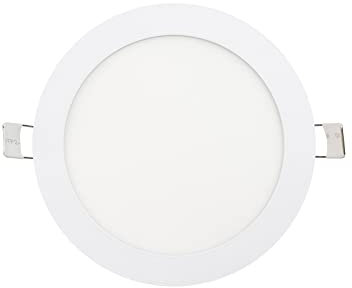 Popp® Pack x2 Placa Downlight LED slim Empotrable Circular 13W corte de Techo Ø155mm 1040Lm Luz neutra 4000K chip No flicker LUMILEDs, para cocina,pasillos,domitorio,salón(13W 4000K 2unidad)